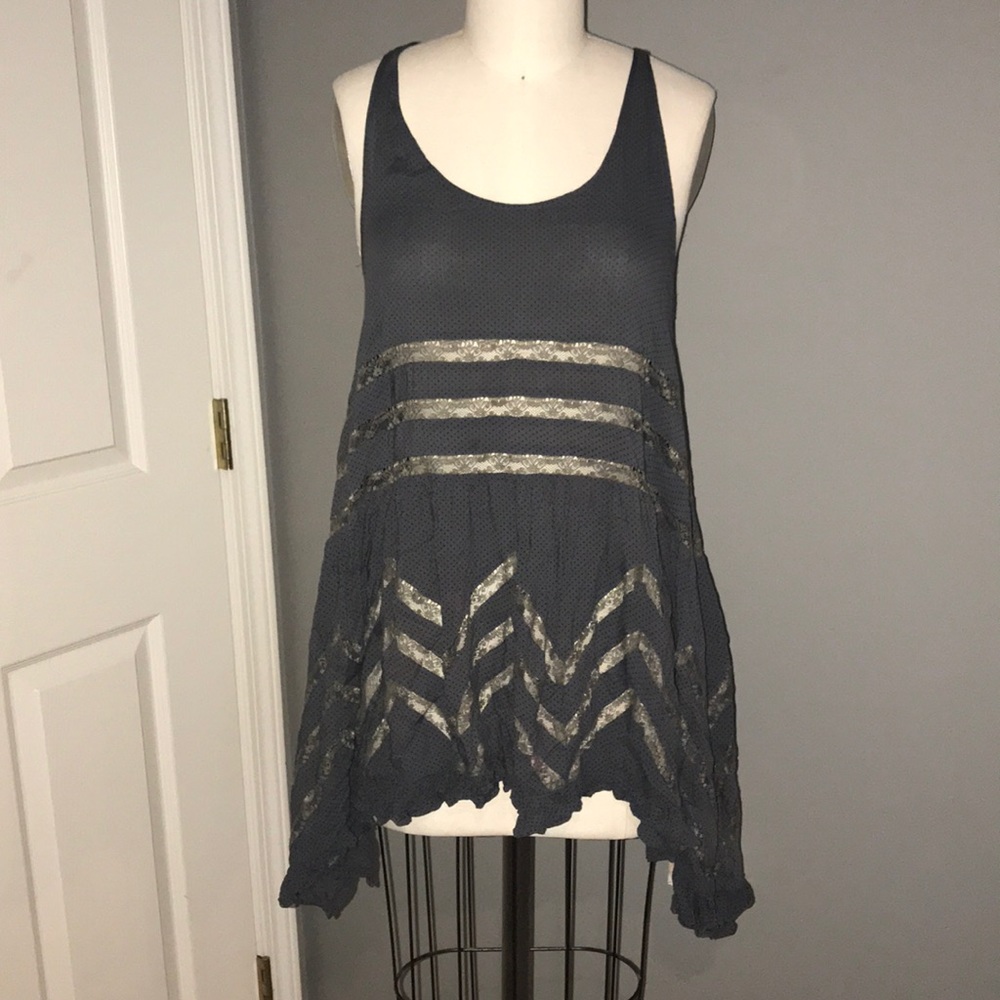 Free people, polkadot, Lace detailing